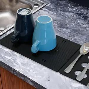 [베스트TOP100]주방 조리도구 실리콘 드라잉매트 싱크대 설거지매트