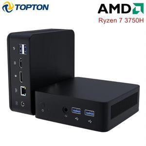Topton 저렴한 AMD 미니 PC Ryzen 7 3750H 5 베어본 컴퓨터, 윈도우 11 2xDDR4 NVMe 게이밍 듀얼 4K UHD HT