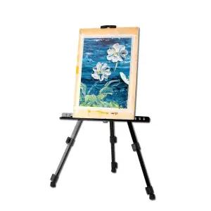알루미늄 이젤 블랙_BS13_037전시용 접이식 미술 거치대 그림받침대 야외용 전시대 철제 휴대용 대형