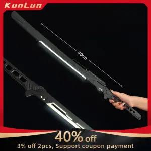 80CM 사이버 펑크 광선 검 열 에너지 Katana 코스프레 할로윈 칼 장난감 아크릴 빛나는 무기 모델 소년