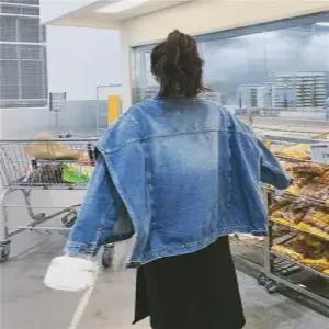 청 여사친 자켓 가오리핏 봄가을 작은 상의 코트 루즈핏 빅사이즈 쇼트 잠바 원템1