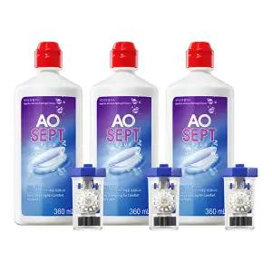[알콘]옵티프리 렌즈세척액 에이오셉 플러스 360ml 3개