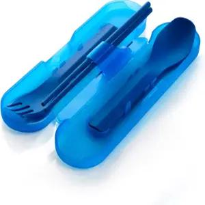 거대한 고빗 콰트로 여행 및 캠핑 도구 휴대용 컨버터블 식기 다기능 포크 숟가락 젓가락 이쑤시개