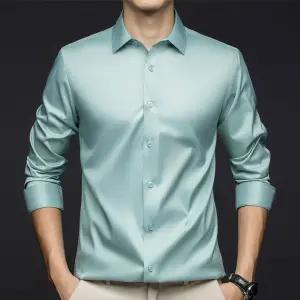 남친 캐주얼 셔츠 비즈니스 가을긴팔가디건중청영 카라긴팔감형 솔리드 원픽3
