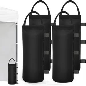 캐노피 웨이트용 112파운드 모래주머니 - 손잡이가 달린 헤비 듀티 4팩 누수 방지 옥스포드 천 해변 우산용