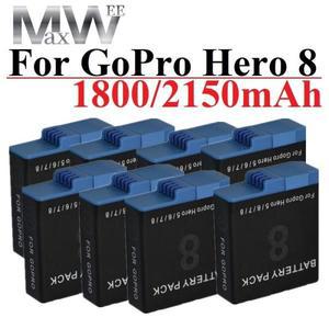 MaxWee-1800/2150mAh 배터리 충전식, GoPro Hero 8 7 6 Hero 5 블랙 액션 카메라 배터리 액세서리, 배터리