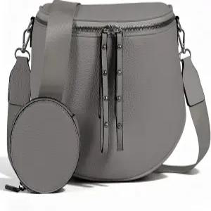 여성용 모양 크로스바디 백 동전 지갑 포함 대형 가죽 범백