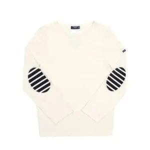 [세인트제임스] 메르디앙 모던 스트라이프 엘보 패치 긴팔티 153554632