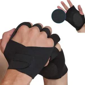 핑거 오픈 하프 손바닥 보호대 좌우 1세트 헬스 장갑