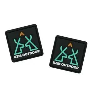 ( )카즈미 와펜 캠핑 찍찍이 와펜 패치 사각 블랙 S 2p