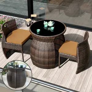 밴프 야외 테이블 세트 리조트 베란다 카페 테라스 정원 라탄