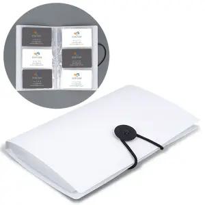 밴딩형 포카앨범 화이트 240칸 명함수첩 사진 케이스 Txs4+1xwP