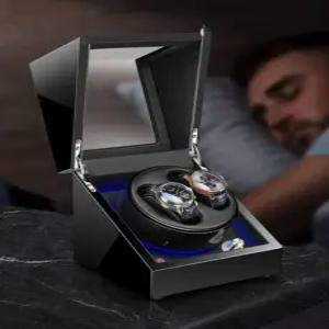 시계 와인더 오토매틱 조명 보관함 자동 LED 흔들기