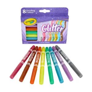 크레욜라 글리터 가는선 마커 8색