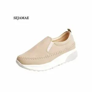 [하프클럽/세자매]경량 여성 통굽슬립온 5cm 키높이 발편한 스니커즈