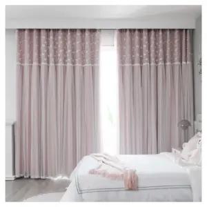 지나송 암막 이중 커튼 세레나 침실 슈퍼와이드 핑크 BNA