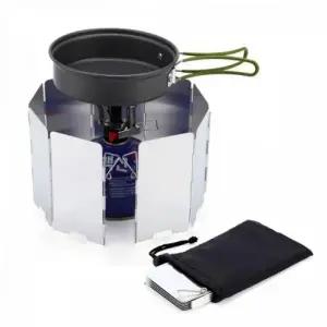 ( )접이식 휴대용 야외 캠핑 가스레인지 가스렌지 버너 화로 바람 막이 가드 윈드 쉴드 가림막 M10707