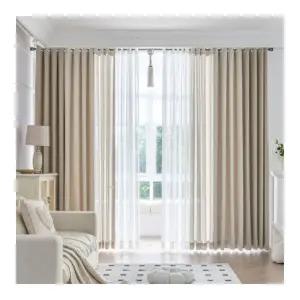 지나송 거실 침실 방 암막 커튼 베스티 특대형 베이지 BNA
