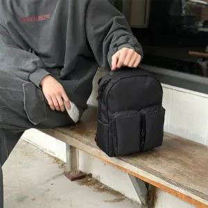 [신상오픈런]미니백팩 여자 남자 커플아이템 무늬없는 천가방 (29563208)