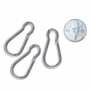 땅콩 강철 카라비너 4mm 소형 16개 - 비나 스틸비너 스테인레스 캠핑 텐트