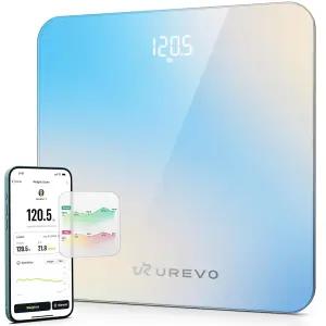 앱과 연동되는 체중 및 체질량지수(BMI) 추적을 위한 UREVO 스마트 저울 LED 디스플레이가 있는 디지털
