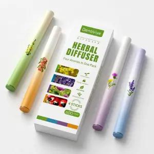 폐 청소용 허브 디퓨저 스틱 상쾌한 구강 편안함 펜 민트와 타임이 함유된 업그레이드 포뮬러 오래