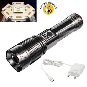 ( )대형 cob LED 야외 멀티 캠핑 서치 라이트 랜턴 손전등 후레쉬 DJD8019아답터포함