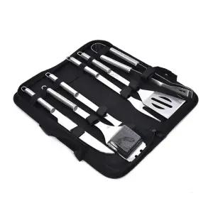 (선택 BBQ도구 스텐6P)바베큐 조리도구 세트 스텐 6P 가방포함 캠핑 취사도구 BBQ용품