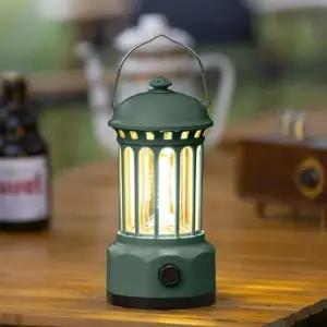 ( )COB 레트로 캠핑랜턴 L1 야외 텐트등 그린