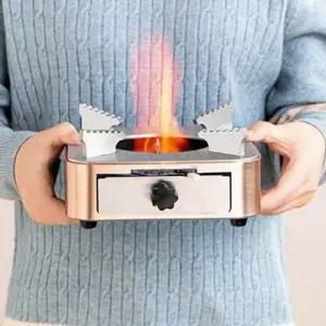 접이식 캠핑 고체 연료 버너 휴대용 캠핑 화력 조절 버너