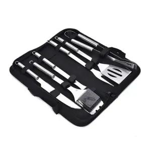 (선택 BBQ도구 스텐6P)바베큐 조리도구 세트 스텐 6P 가방포함 캠핑 취사도구 BBQ용품_24632403
