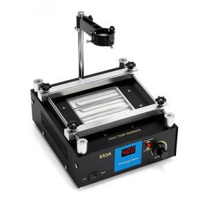 853A BGA 재작업 스테이션 예열 오븐 핫 플레이트, 110V 450W, 디지털 PCB 용접기 납땜 50u2013400 C, 정전기 방지 작업 표면, 에어 건 홀더를 사용한