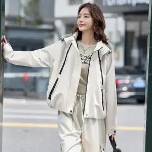 여사친 가을 캐주얼 쇼트 재킷 상의 트렌치코트 OP3