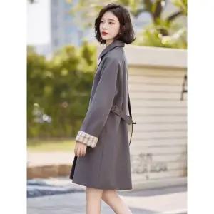 롱 여사친 가을 트렌치코트 싱글 칼라 트렌치 코트 OP3