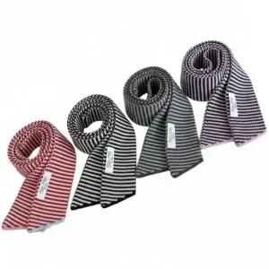 니트 스카프 여자 겨울 크로 셀 프 스카프 스트라이프 여성 심플 여름린넨 타이형 니트 스카프 봄 매는법