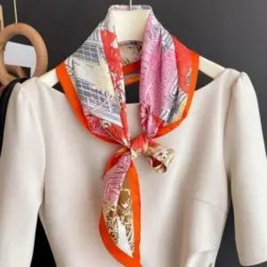 ( )여성봄스카프 고급 패션 플랜트무늬 스카프 선물 봄 선물용스카프 봄스카프 여성 쁘띠스카프 여름스카프