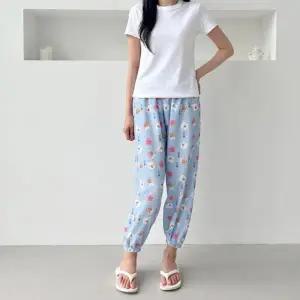 여성 여자 귀여운 캐릭터 봄 여름 파자마 파티 홈웨어 잠옷 밴딩 바지