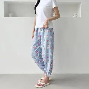 여자 귀여운 디자인 여름 홈웨어 파자마 파티 밴딩 바지 편한 여자카고 여자밴딩 팬츠