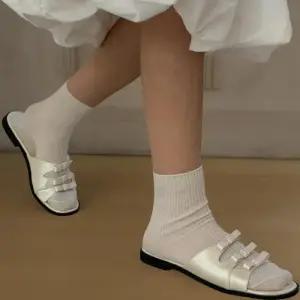 [신상오픈런]여성 여름 스트랩 리본 오픈토 샌들 슬리퍼 (34705813)