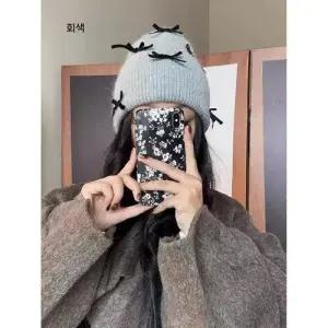 니트 패피 털모자 방한 귀여운 모자 따뜻한 비니 토끼털 냉 BE5