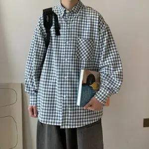 남친 가을 셔츠 체크 긴팔 봄가을 브랜드 OP3