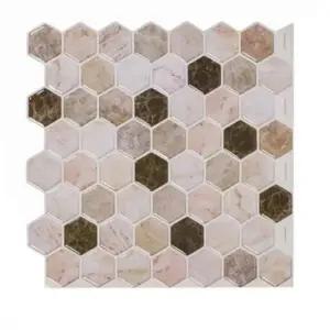 타일스티커 육각베이지 주방타일벽지 타일무늬시트지