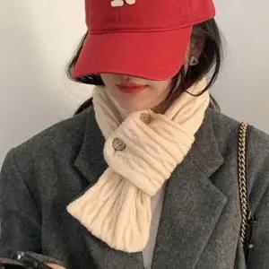 [신상오픈런]미니 니트머플러 꽈배기 겨울목도리 단추고정 (30317562)
