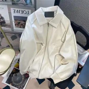 남성용 빈티지 봄 무스탕 자켓 점퍼 PU가죽 OP1