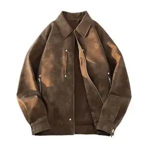 남자 봄 가을 빈티지 점퍼 아우터 가죽 자켓 OP3