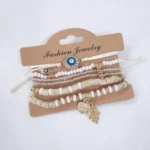 보헤미안 눈동자 팔찌 6종 세트 여름 악세서리 히피 빈티지 바다