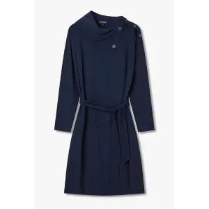 [엠포리오아르마니] 스냅 버튼 스카프 넥 드레스 블루 153592141