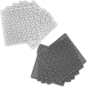 12Pc 교차 잠금 배수 바닥 타일 11.8 x 배수구가 있는 모듈식 연동 쿠션 욕실 수영장 샤워실 파티오 발코니