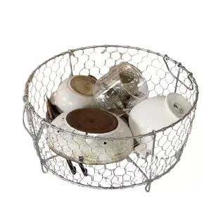 스틸바구니 수납 스테인레스 스틸 손뜨개 철제소쿠리