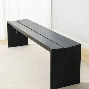 블랙 벤치 의자 대기 긴의자 긴벤치 식탁 등받이